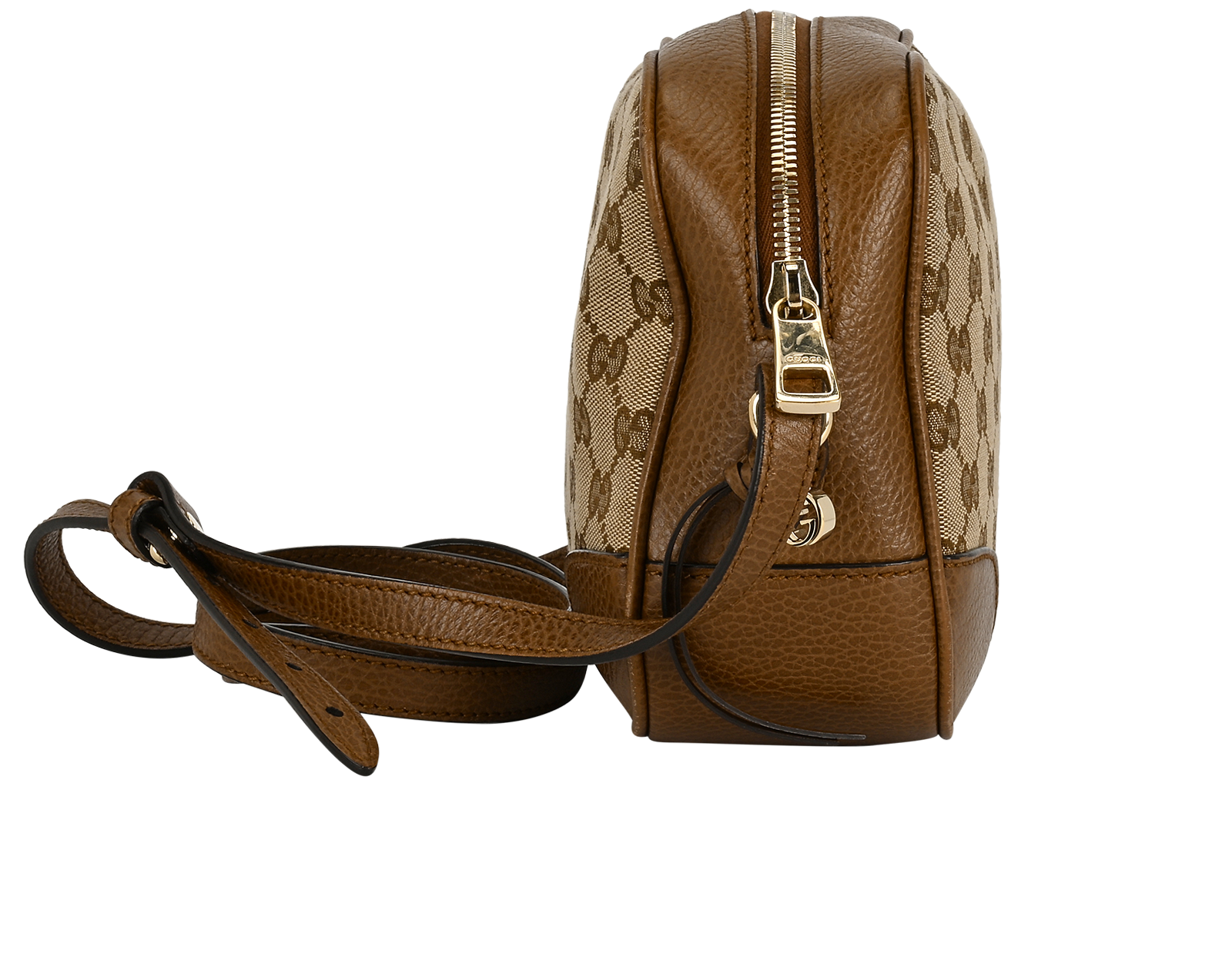 Bree, &pound;495, Handbags, Brown, Canvas/Leather, Side view